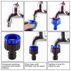 SYGA Foreign Trade Telescopic Water Pipe Household Car Wash High-Pressure Water Garden Water Spray Set High-Pressure Water Pipe Hose Car Wash Water Gun(30m Blue)