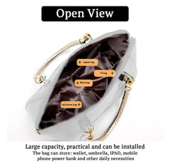 SYGA Gloosy versatile patent leather women's bags, texture and personality, portable Handbag, crossbody bag(BEIGE)