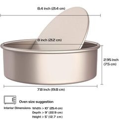 SYGA 2 Piece Square Non Stick Carbon Steel Cake Tin (2_Black)_Size: 22.5 * 22.5 cm