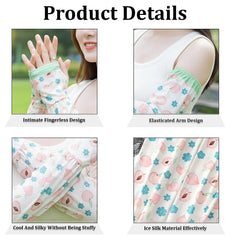 MOMISY UV Sun Protection Arm Sleeves with Thumb Hole Sun Protection Hand Cover for Running and Cycling for Women, Loose-Fit Cooling Cover, 1 Pair (Peach)