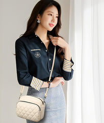 SYGA Women's Crossbody Bags,Single Shoulder Small Bags With Chex Design(Off-White)