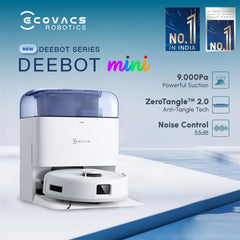 ECOVACS DEEBOT MINI Omni 2 in 1 Robot Vacuum Cleaner & Mop, 2025 New Launch, 9000 Pa, Self-Emptying Omni Station, ZeroTangle 2.0, TrueMapping 2.0, 45℃ Hot Air Dry, Deep Mopping, One-Touch Self-Clean