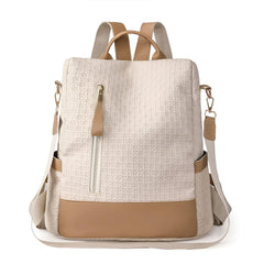 SYGA Women Elegant Textured Backpack – Stylish Design with Gold Zipper Accents, Ideal for Travel and Daily Use