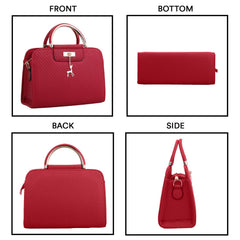 SYGA Women's Handbag Corrugated Fawn Pendant Cute Shoulder Bag Fashionable Style Crossbody (Red)