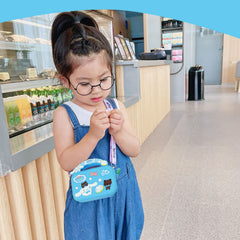 SYGA Children Pop It Fidget Smiley Lucky Happy Flower Silicone Bag Kids Push Educational Bubble Shoulder Messenger Bag (Flower Light Yellow)