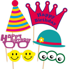 SYGA Party Props Set of 24 Birthday Theme Paper Craft Item