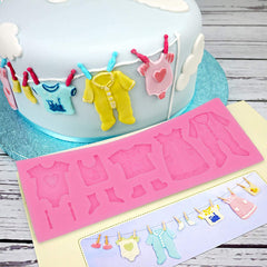 SYGA Baby Clothes Shape Silicone Chocolate Fondant Biscuit Molud Cake Decorating Baking Mould