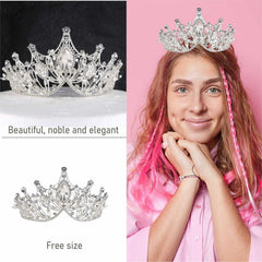 SYGA Crown Queen Rose Flower Tiaras Princess Hair Jewelry Headbands for Party Engagement Wedding (Crown-A0075)