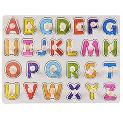 SYGA Educational Wooden A to Z Block Puzzle Alphabet Learning Toy