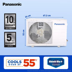 Panasonic 1.0 Ton 3 Star Premium Wi-Fi Inverter Smart Split AC (Matter Enabled, Higher Airflow, Copper Condenser, 7in1 Convertible, True AI, 2-Way, PM 0.1 Filter, CS/CU-SU12AKY3W, White)