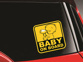 SYGA 'Baby On Board' Baby with Milk Bottle Car Stickers
