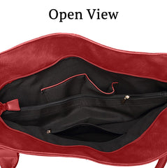 SYGA Women's Tote Bag, Large Capacity, Crossbody or Shoulder Style(Red)