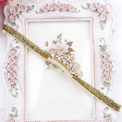 SYGA 1 Piece Baby Girls Headdress Crystal Crown Children's Hair Band Popular Hair Accessories (Black)