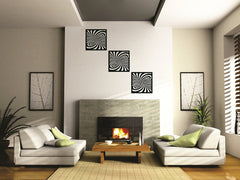 SYGA Black Set of 3 Acrylic Design Wall Decorative Frames