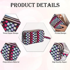 MOMISY Women's Girls Clutch | Zipper | Ladies Purse Wallet Girls (Polka)