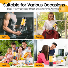 ROMINO USB Rechargeable Blenders for Smoothies and Juices, Juicer Mixer Grinder Mini Portable Juicer Blender, Portable Blender, Personal Size Mini Juice Mixer, Electric Fruit Juicer Machine,;,