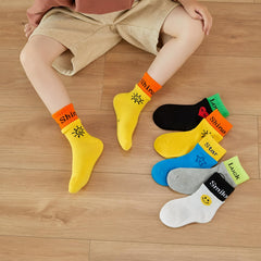 MOMISY 5 Pairs Baby kids Girl Boys Toddlers InfantmCotton Stretch Baby Socks (IN, Age, 1 Year, 3 Years, Star Shine)