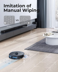 Laresar L6 Pro Robotic Vacuum Cleaner&Mop Combo-Auto Dirt Disposal,App Control,Works With Alexa,Lidar Navigation Smart Mapping,3000Pa Suction For Pet Hair,Floor,Carpet (1 Year Warranty)-Black,6 Hours