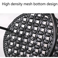 STANSY Iron Balcony Railing Plant Holder, Round Hanging Flower Pot Stand, Heavy Duty Metal Planter Basket for Balcony, Garden & Outdoor Decor, BlacK