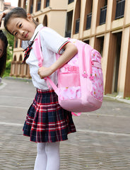SYGA Girls Schoolbag, Lightweight and Cute Printed Design For Primary School Students (Pink)