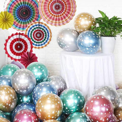 SYGA 6 Pieces of Paper Flower Fan Decoration Background Wall DIY Paper Fan Flower Ball Set