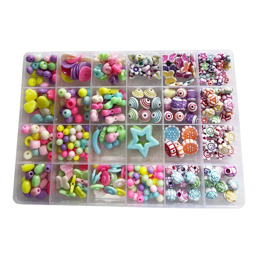 SYGA Beads for Kids Crafts Children's Jewelry Making Kit DIY Bracelets Necklace Hairband and Rings Craft Kits Birthday for 4, 5, 6, 7-Year-Old Little Girls-Multicolor (DIYBeadsSet-19)