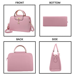 SYGA Women's Handbag Corrugated Fawn Pendant Cute Shoulder Bag Fashionable Style Crossbody Bag(Pink)
