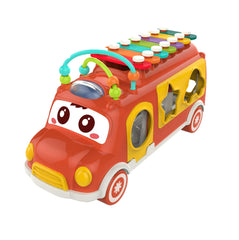 SYGA Kids Beautiful Music Maker Bus with Xylophone (Color & Illustration or Graphics of Bus May Vary)