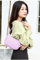 SYGA Women's Purple Handbags Crocodile Pattern Bag Ladies Shoulder Bag