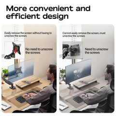FULKUN Single Monitor Moun for 13 to 32 Inch Screens up to 22 lbs,Aluminum Ultrawide Screen Arm for Samsung Odyssey G9 and More, Fully Adjustable Monitor Stand for Desk, VESA 100x100mm (Black)
