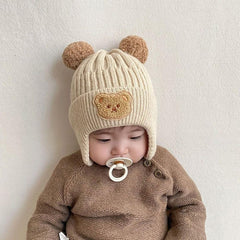 SYGA Winter Warm Ear Protection Knitted Cute Pompom Baby Hat (2-6Year)