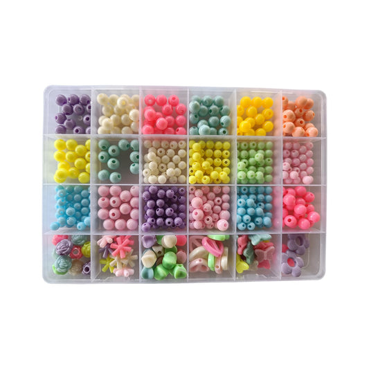 SYGA Beads for Kids Crafts Children's Jewelry Making Kit DIY Bracelets Necklace Hairband and Rings Craft Kits Birthday for 4, 5, 6, 7-Year-Old Little Girls-Multicolor (DIYBeadsSet-18)