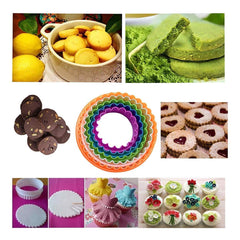 SYGA Round Shape Cookie Cutter Set 6 Pieces Set Mold for Biscuit Sandwich Cutter