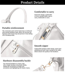 SYGA Women's Large Capacity Casual Crossbody Bag, One Shoulder Strap, Pu Leather Handbags(Off-white)