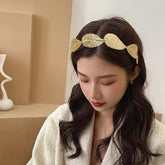 SYGA Girls & Women's Hair Bands with Adjustable Metal Band, Perfect for Parties and Weddings(Leaves-01)