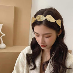 SYGA Girls & Women's Hair Bands with Adjustable Metal Band, Perfect for Parties and Weddings(Leaves-01)