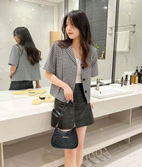 SYGA Women's Handbags Fashion Black Versatile Shoulder Bag With Zikzak Design