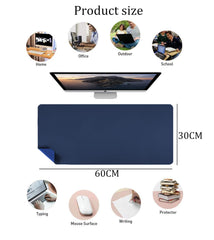 SYGA Desk Pad Protector Waterproof PU Desk Mat Blotters on Desktop Laptop Computer Gaming Keyboard Mouse Pad Non-Slip Desk Writing Mat Cover for Office & Home 90CM * 45CM Black & Black