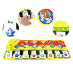 Syga Plastic Learn Singing Gym Carpet Touch Piano Keyboard Play Mat for Kids
