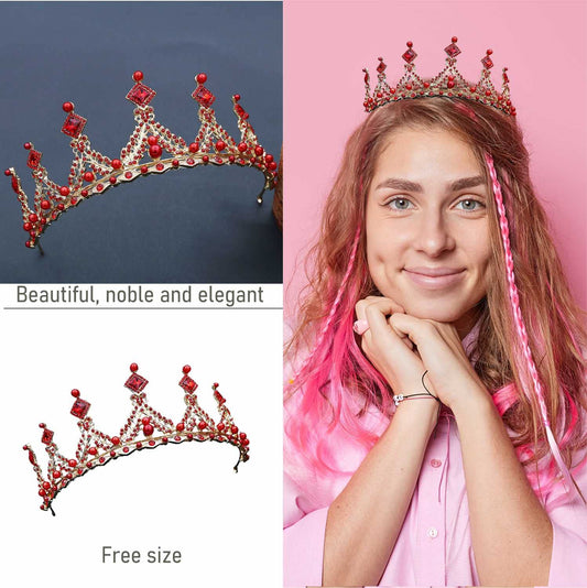 SYGA Crown Queen Rose Flower Tiaras Princess Hair Jewelry Headbands for Party Engagement Wedding (Crown-A0075)