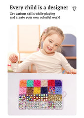 SYGA Beads for Kids Crafts Children's Jewelry Making Kit DIY Bracelets Necklace Hairband and Rings Craft Kits Birthday for 4, 5, 6, 7-Year-Old Little Girls-Multicolor (DIYBeadsSet-31)