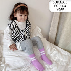 MOMISY Striped Tube Ankle Socks for Toddlers, 4 Pairs, Boys and Girls (IN, Age, 12 Months, 24 Months, 4A)