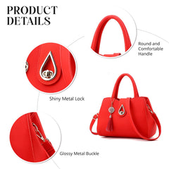 Syga Women's Elegant Handbag Stylish Crossbody Shoulder Bag with Tassel Charm