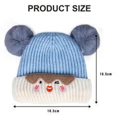 MOMISY Baby Cap Soft Beanie Woolen Hat for Spring Winter Autumn, Newborn Infant Toddler Kids, 1 to 5 Years (Blue)