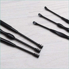 SYGA Black 3 pieces set Ear Wax Pick Remover Curettes - Better Ear Hygiene with Medical Grade Ear Cleaning Tools