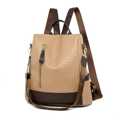 SYGA Women Embossed Backpack – Lightweight, Burden-Reducing Design with Digging Outer Pockets for Daily Use