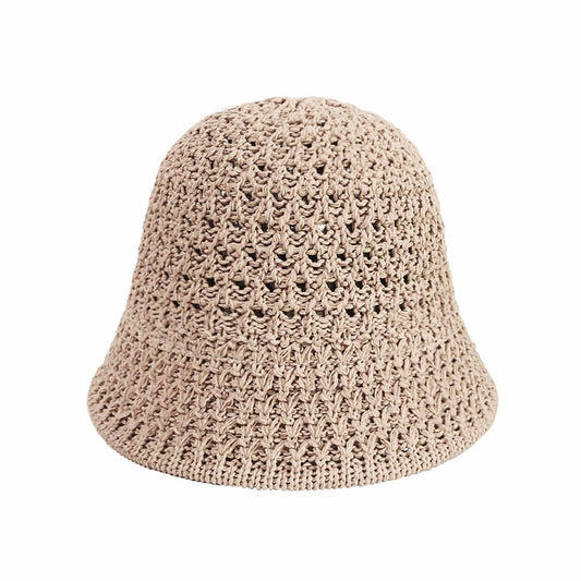 SYGA Summer Sun Protection Knitted Bucket Hat Acrylic for Women (abov 15 Years) Khaki
