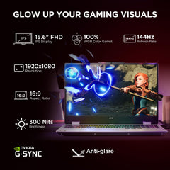 Lenovo LOQ, Intel Core i7 13th Gen 13700HX, NVIDIA RTX 5050 8GB, 16GB RAM, 1TB SSD, 15.6"(39.6cm), 144Hz, Windows 11, Office 2024, Grey, 2.4Kg, 83JE00U7IN, 440 AI Tops, 3 Mon. Game Pass Gaming Laptop