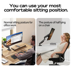 FULKUN Single Monitor Moun for 13 to 32 Inch Screens up to 22 lbs,Aluminum Ultrawide Screen Arm for Samsung Odyssey G9 and More, Fully Adjustable Monitor Stand for Desk, VESA 100x100mm (Black)