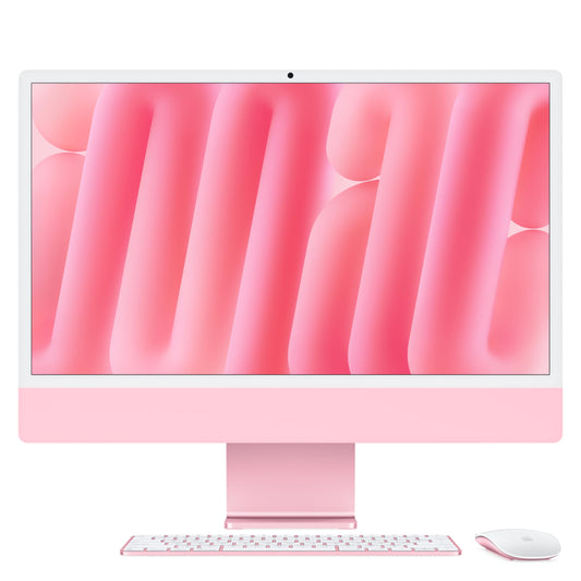 Apple 2024 iMac All-in-One Desktop Computer with M4 chip with 8-core CPU and 8-core GPU: Built for Apple Intelligence, 60.96 cm (24″) Retina Display, 16GB Unified Memory, 256GB SSD Storage; Pink